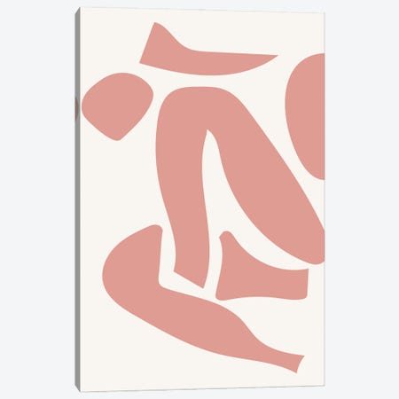 Deconstructed Body Detail Pink Canvas Print #MSD105} by Mambo Art Studio Canvas Artwork