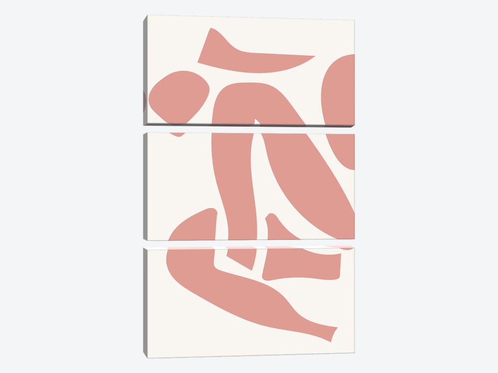 Deconstructed Body Detail Pink by Mambo Art Studio 3-piece Canvas Artwork