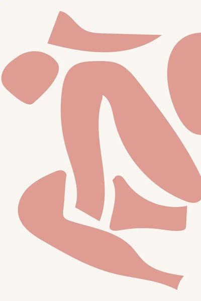 The Cut Outs Collection: Deconstructed Body Detail Pink by Mambo Art Studio