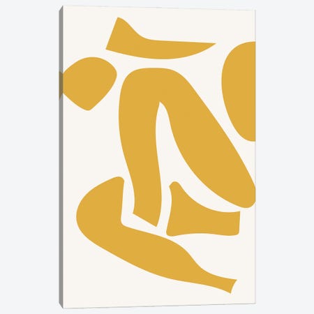 Deconstructed Body Detail Yellow Canvas Print #MSD106} by Mambo Art Studio Canvas Wall Art