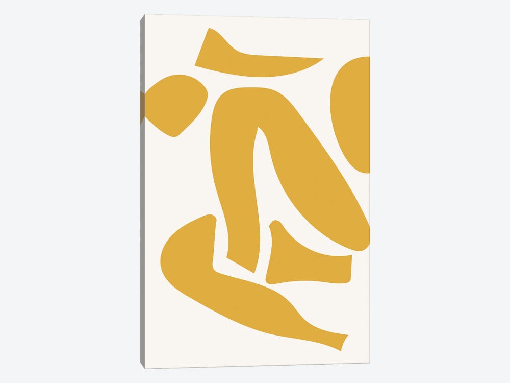 Deconstructed Body Detail Yellow by Mambo Art Studio 1-piece Canvas Print