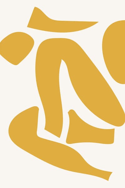 Mambo Art Studio: Deconstructed Body Detail Yellow by Mambo Art Studio