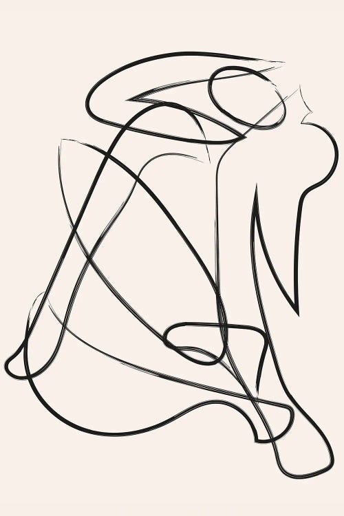 Deconstructed Lines Figure Natural by Mambo Art Studio wall art