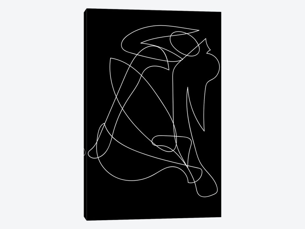 Deconstructed Lines Figure by Mambo Art Studio 1-piece Canvas Wall Art