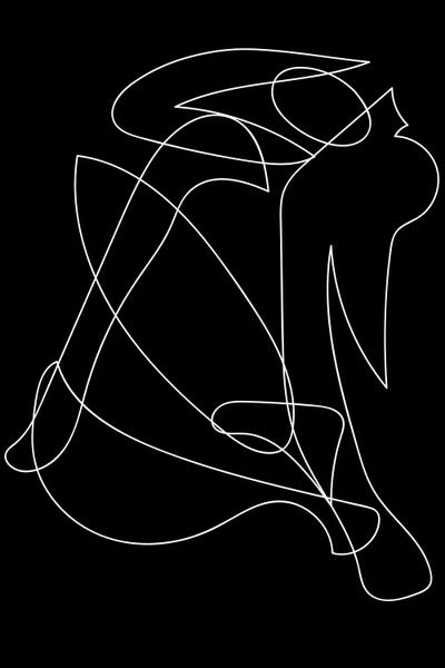 Mambo Art Studio: Deconstructed Lines Figure by Mambo Art Studio