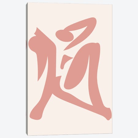 Deconstructed Pink Figure Canvas Print #MSD110} by Mambo Art Studio Canvas Wall Art