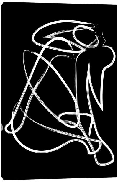 Matisse Deconstructed Brush Black Canvas Art Print - Abstract Figures Art