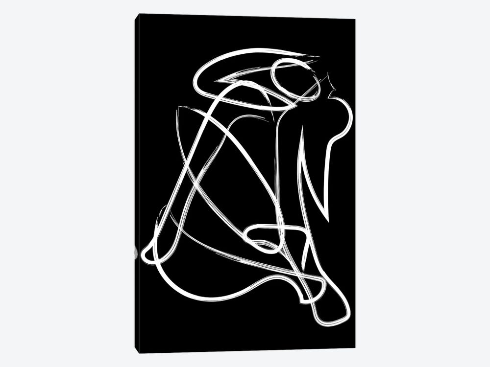 Matisse Deconstructed Brush Black by Mambo Art Studio 1-piece Art Print