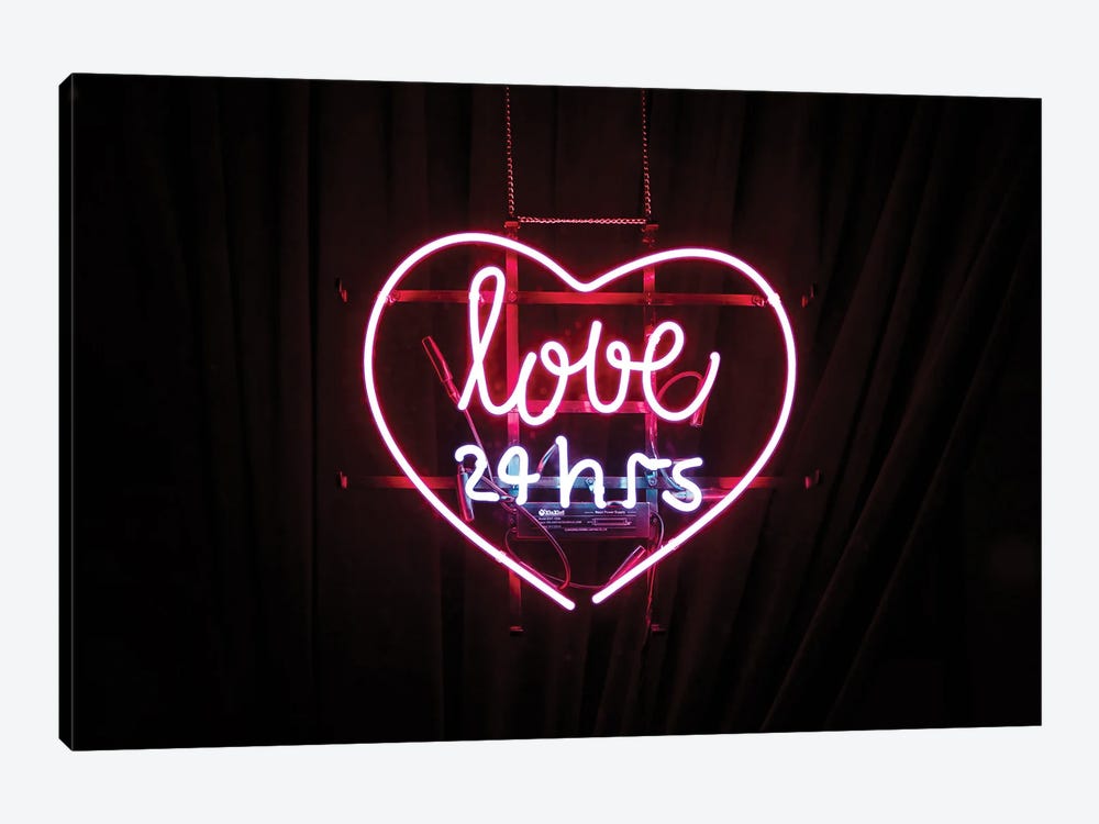 Love Neon Sign by Mambo Art Studio 1-piece Canvas Artwork