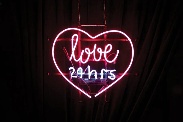 Read The Signs: Love Neon Sign by Mambo Art Studio