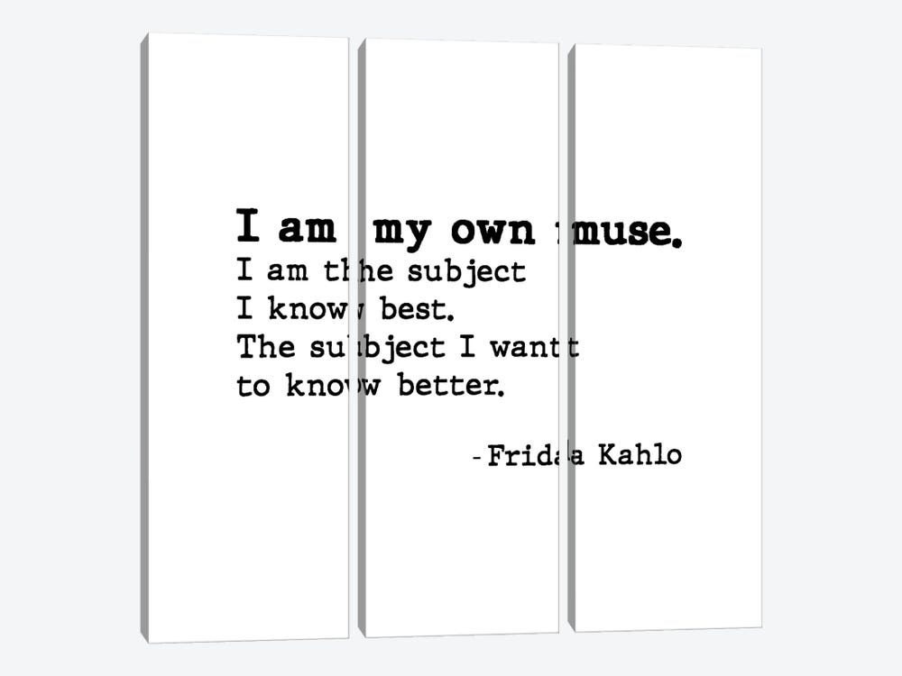 Muse By Frida Kahlo by Mambo Art Studio 3-piece Canvas Print