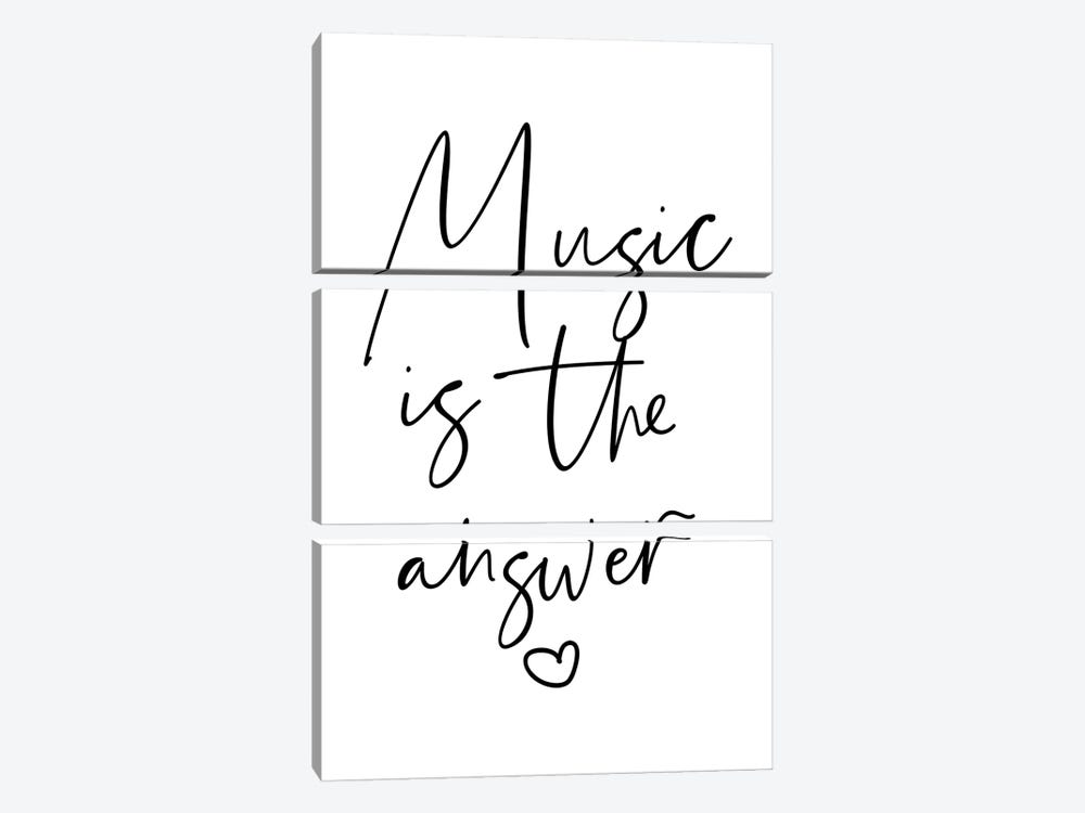 Music is The Answer by Mambo Art Studio 3-piece Canvas Artwork