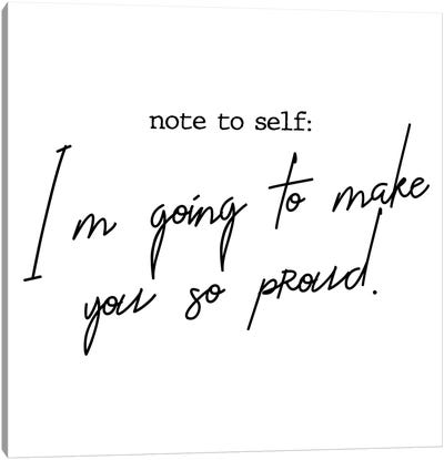 Note to Self Canvas Art Print - Motivational