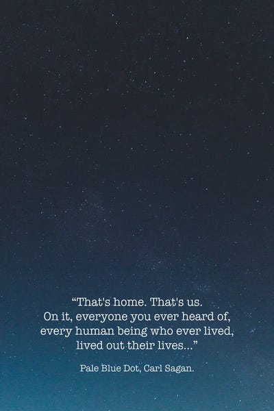 Inspirational Office: Pale Blue Dot Carl Sagan by Mambo Art Studio