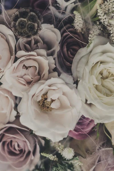 Mambo Art Studio: Roses and Dry Flowers Bouquet by Mambo Art Studio