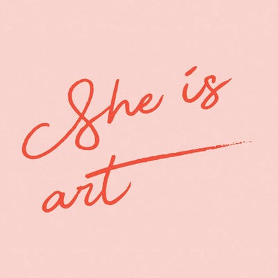 She Is Art Pink Canvas Wall Art by Mambo Art Studio iCanvas
