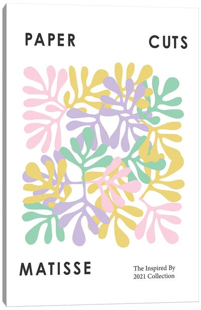 Paper Cuts Pastels Canvas Art Print - The Cut Outs Collection
