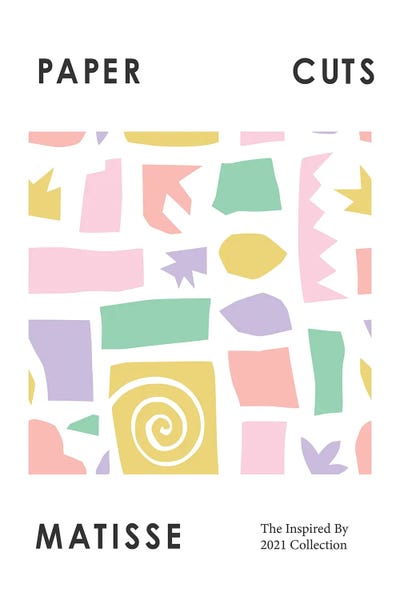 Mambo Art Studio: Paper Cuts Pastels Pattern by Mambo Art Studio