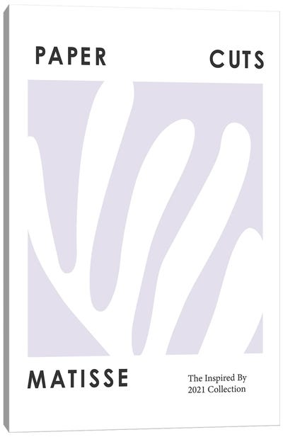 Paper Cut Abstract Lilac Canvas Art Print - All Things Matisse