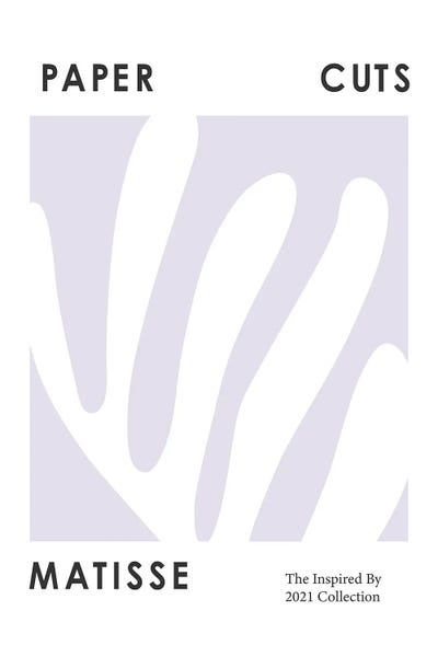 Mambo Art Studio: Paper Cut Abstract Lilac by Mambo Art Studio