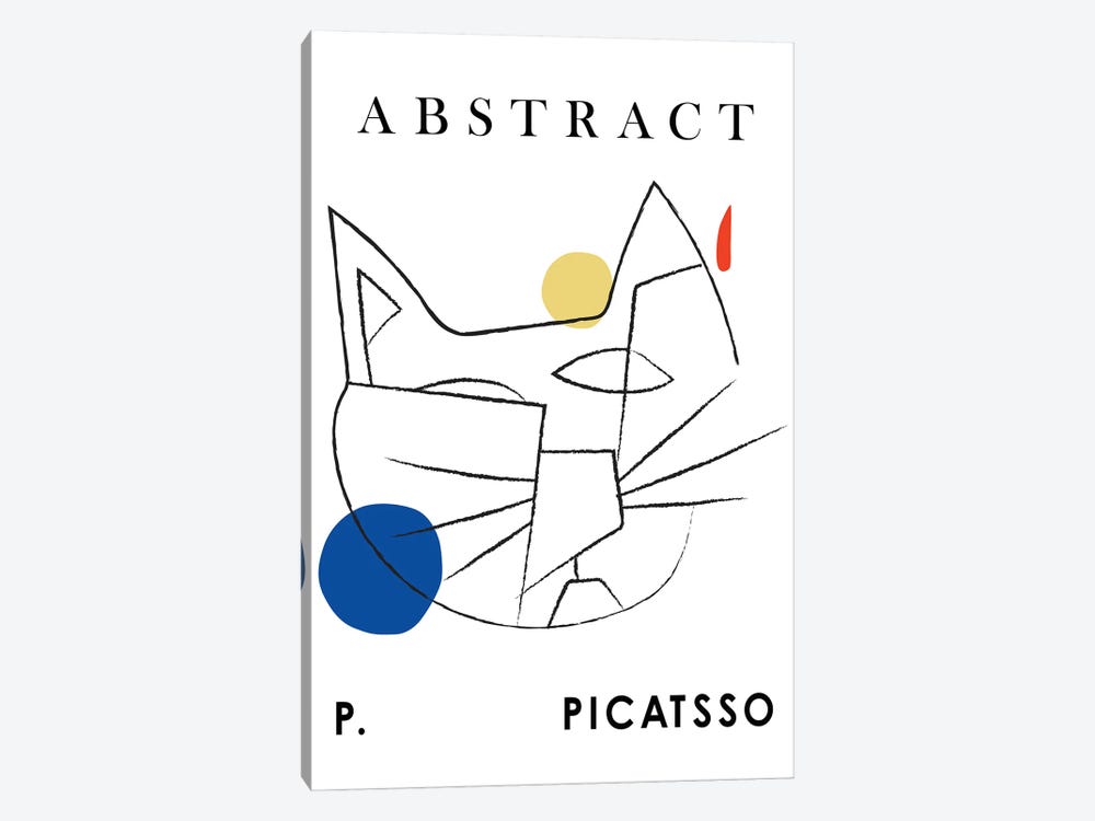 Picatsso Cat Line Art by Mambo Art Studio 1-piece Art Print