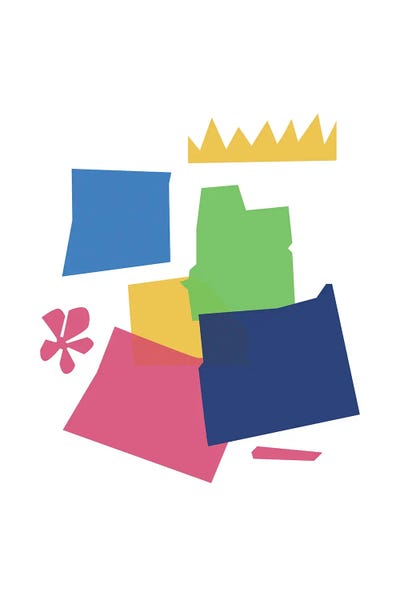 Mambo Art Studio: Cut Out Shapes Abstract by Mambo Art Studio