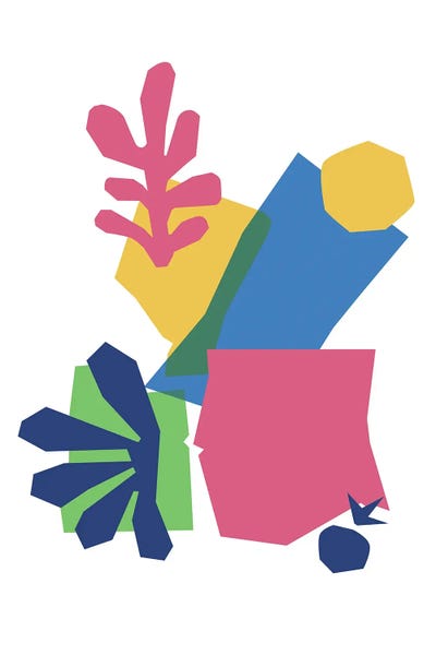 Mambo Art Studio: Abstract Shapes Abstract by Mambo Art Studio