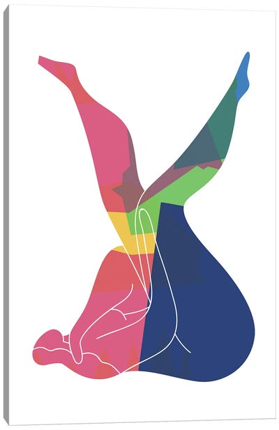 Woman Curves Canvas Art Print - The Cut Outs Collection