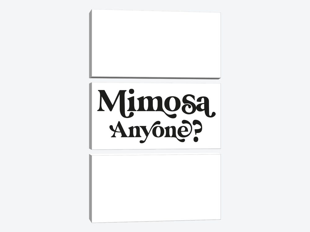 Mimosa Anyone? by Mambo Art Studio 3-piece Canvas Print