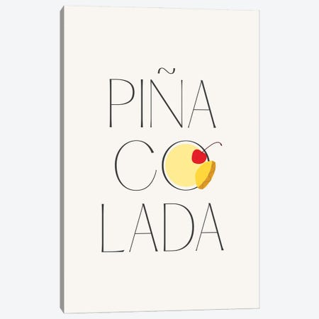 Pina Colada Cocktail Canvas Print #MSD157} by Mambo Art Studio Canvas Art Print