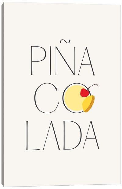 Pina Colada Cocktail Canvas Art Print - Piña Colada