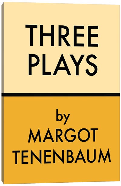 Three Plays Margot Tenembaum Canvas Art Print - Limited Edition Movie & TV Art