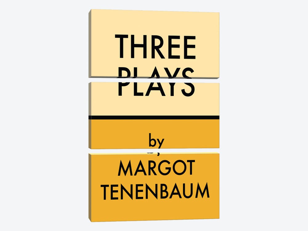 Three Plays Margot Tenembaum by Mambo Art Studio 3-piece Canvas Artwork