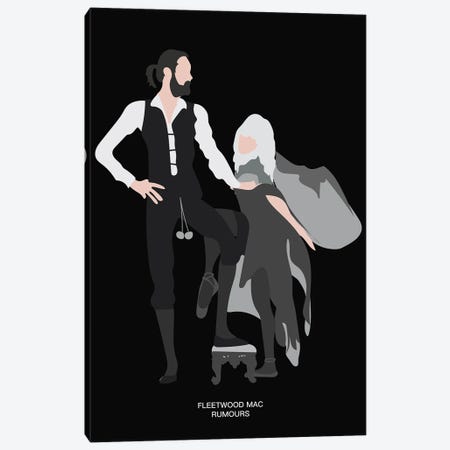 Fleetwood Mac Rumours Black Canvas Print #MSD174} by Mambo Art Studio Canvas Print