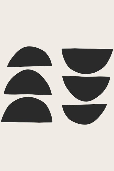 Mambo Art Studio: Stacked Bowls Abstract by Mambo Art Studio