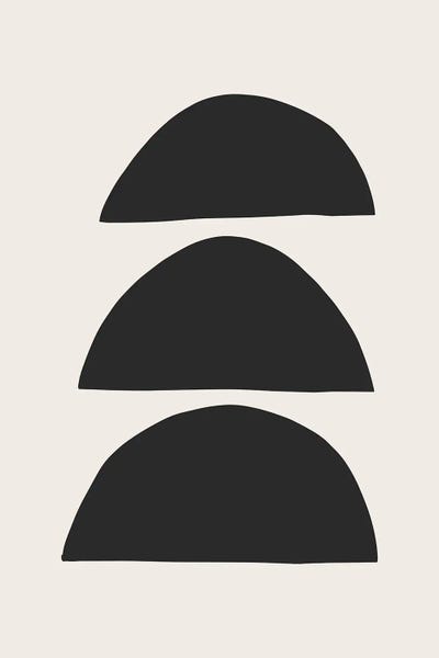 Mambo Art Studio: Half Moon Bowls Abstract by Mambo Art Studio