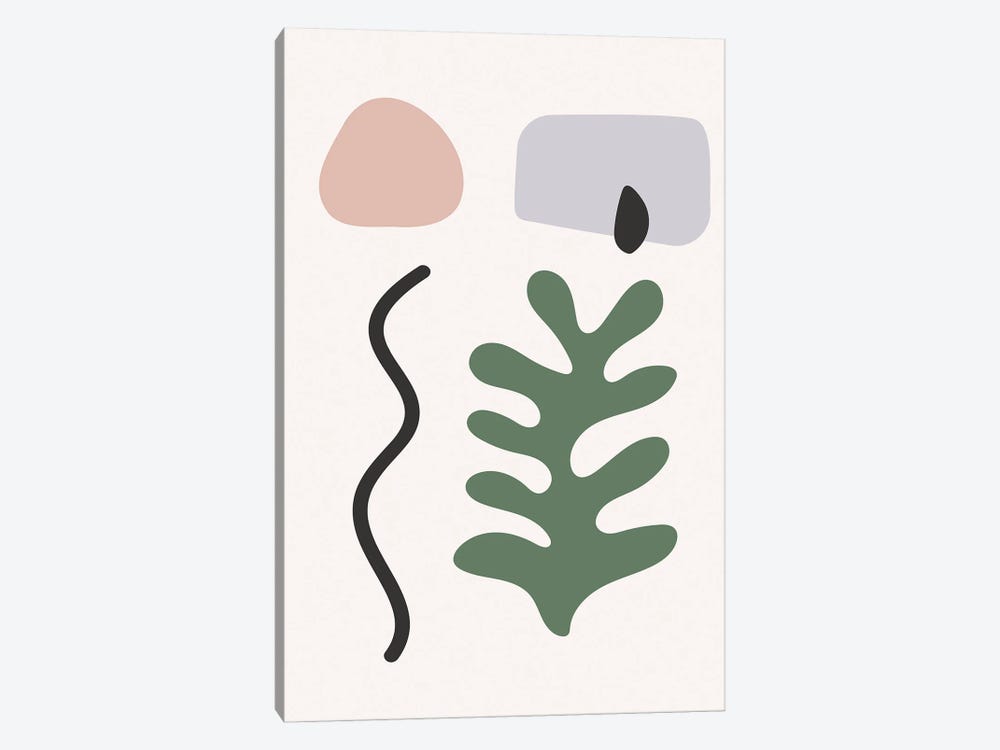 Organic Matisse Inspired Shapes by Mambo Art Studio 1-piece Canvas Art Print