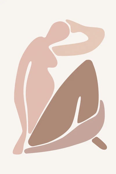 Mambo Art Studio: Pink Matisse Inspired Shape by Mambo Art Studio