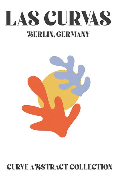 The Cut Outs Collection: Abstract Shapes Matisse Red Berlin by Mambo Art Studio