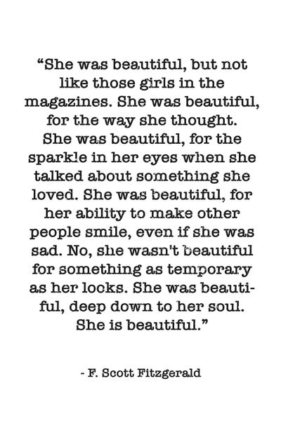 Typography: Fitzgerald Quote by Mambo Art Studio