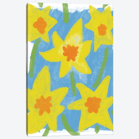Daffodils Canvas Print #MSD200} by Mambo Art Studio Canvas Wall Art