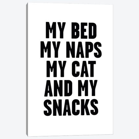 My Bed, My Naps Canvas Print #MSD205} by Mambo Art Studio Canvas Art Print