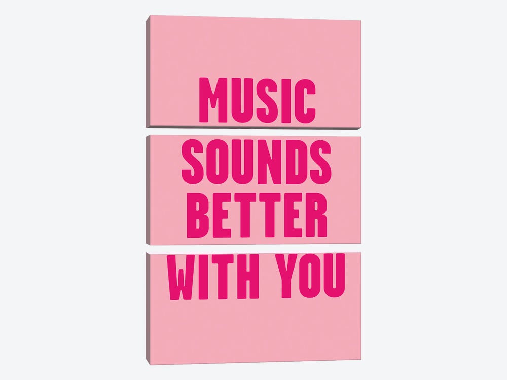 Music Sounds Better With You by Mambo Art Studio 3-piece Art Print