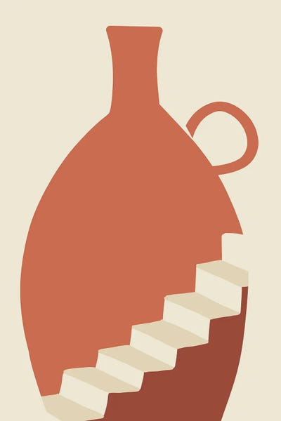 Staircases: Going Up Boho Vase by Mambo Art Studio