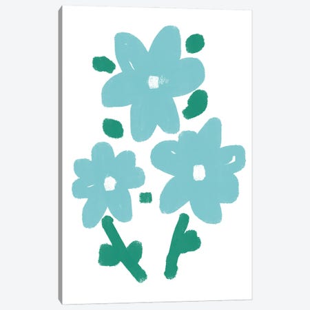 Blue Daisies Canvas Print #MSD213} by Mambo Art Studio Canvas Art Print