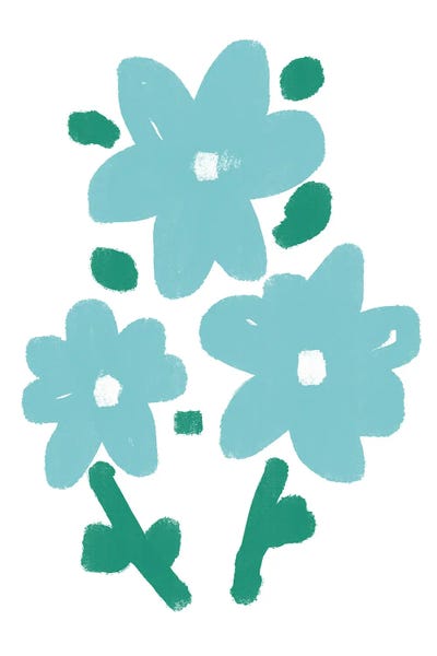 Daisies: Blue Daisies by Mambo Art Studio