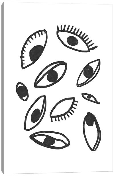 Eyes Shape Study Canvas Art Print - Mambo Art Studio