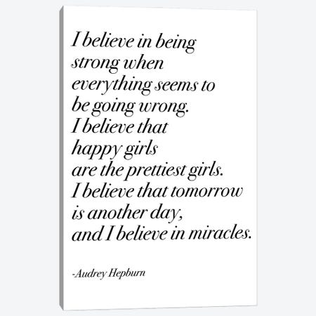 Happy Girls by Audrey in Serif Font Canvas Print #MSD21} by Mambo Art Studio Canvas Art Print