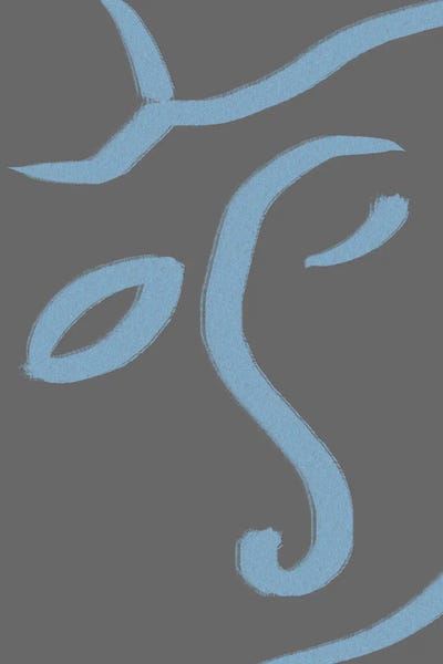 Artists Like Matisse: The Face Blue III by Mambo Art Studio