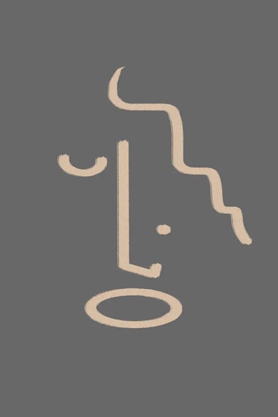 Abstract Figures: The Face I by Mambo Art Studio